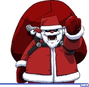 Santa Clause, fully armored.