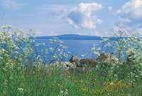 Table top mountain at Kinnekulle viewed from a distance
