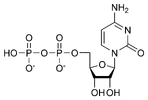 Chemical structure of cytidine diphosphate