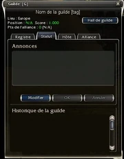 fenêtre de guilde