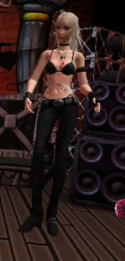 Casey Lynch, as she appears in her default outfit in Guitar Hero III: Legends of Rock.