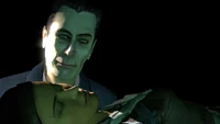 G-Man taking a look at Alyx, apparently in the place Gordon is kept in stasis
