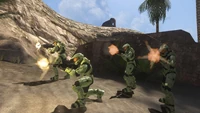 A fire team lay down heavy fire
