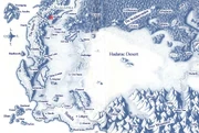 Carvahall on a map of Alagaësia.