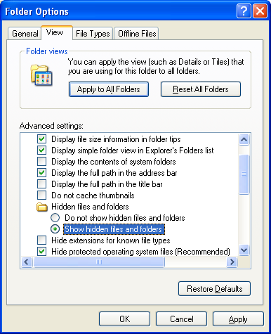 Folder Option