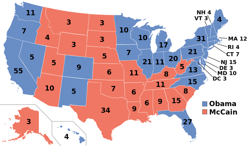 Electoral College Map 08