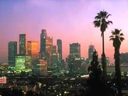 Die Silhouette von Los Angeles