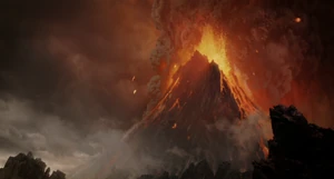Mount Doom depicted in Return of the King