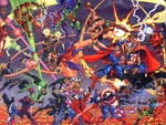 Wrap around cover to Avengers/JLA #2