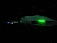 Die Enterprise und der romulanische Warbird