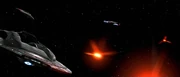 Die USS Thunderchild in der Schlacht von Sektor 001