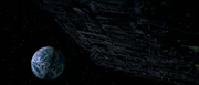 Der Borgkubus hat die Verteidigunglinie  durchbrochen und erreicht die Erde.