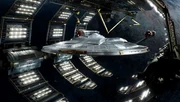 Die NX-02 im Trockendock.