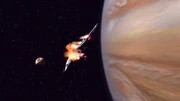NX-Alpha explodiert im Orbit des Jupiter.