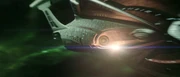 Firing a torpedo from an engineering hull launcher