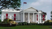 The White House in Washington, DC in an alternate timeline, occupied by Nazis