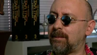Ira Steven Behr with several Fact Files folders