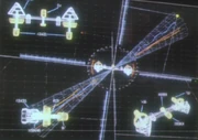 A graphic of a Quantum beacon and its dispersal curve
