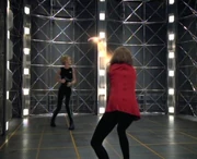 Captain Janeway and Seven of Nine play Velocity