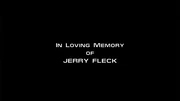 Jerry Fleck's memoriam title card prior to the episode's end credits