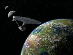 USS Enterprise in orbit of Eden