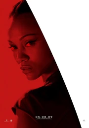 ...as Uhura in promotional art for 2009's Star Trek