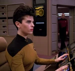 The Queen! I've always called her "Background-ensign-lady," yelling it out when I saw her on screen...