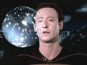 Sphère représentant le Dieu des Edos en communication avec Data.