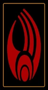 Het symbool van de Borg, geleid door Lore.
