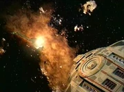 De Defiant verwoest een Klingon Roofvogel