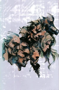 Clockwise from left: Revolver Ocelot, Liquid Snake, Psycho Mantis, Sniper Wolf, Decoy Octopus and Vulcan Raven. The Renegade members of FOXHOUND who took over Shadow Moses.