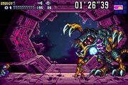 SA-X and the Omega Metroid battling