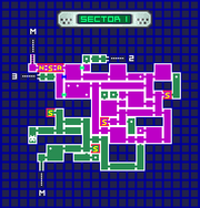 A map of the BSL Station's Sector 1. Includes all item and boss locations.