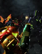 Samus and the other six Hunters.