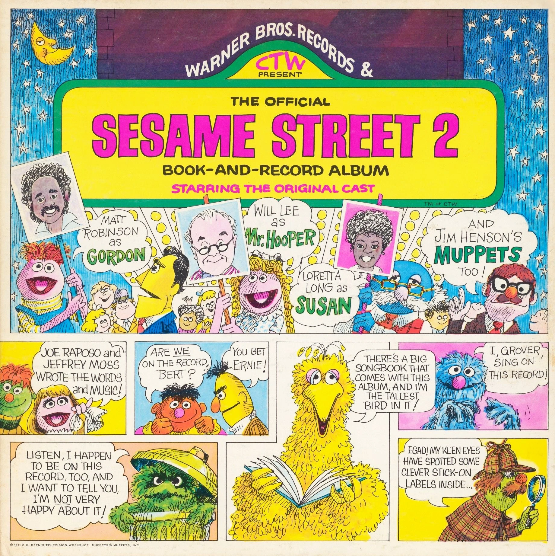The Official Sesame Street 2 Book-and-Record Album front cover.