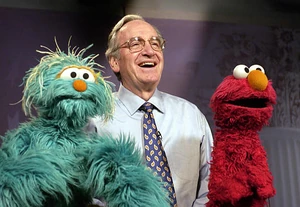 Senator Tom Harkin of Iowa with Elmo and Rosita