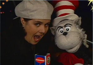The Cat in the Hat at the Kid's Choice Awards with Rosie O'Donnell