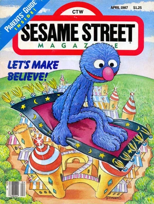 The cover of Sesame Street Magazine issue 163 (April 1987), illustrated by David Gothard.