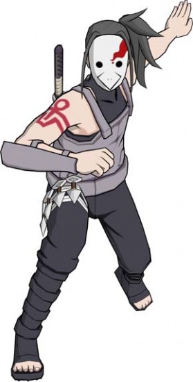 Akemi has the red swirl ANBU tattoo marking her as one of that group.
