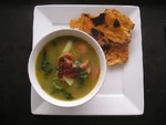 Canjun chicken spinach broth