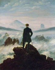 The wanderer above the sea of fog, by David Friedrich