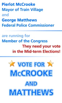 His campaign poster for the mid-terms