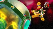 Mario fighting Bowser.