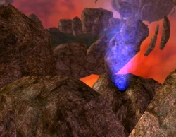 Using the geyser should propel you to the far island... hopefully