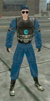 A Crey Guard, patrolling the streets