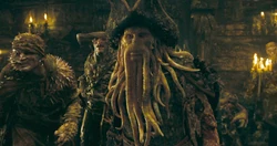 Davy Jones onboard the Dutchman after the death of Admiral Norrington.