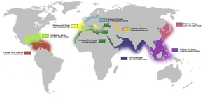 Realms of the various Pirate Lords.