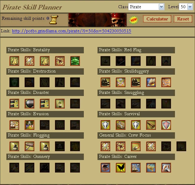 Skill Planner (Pirate)