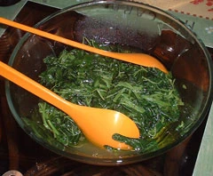 Boiled green vegetables (Horta vrasta)