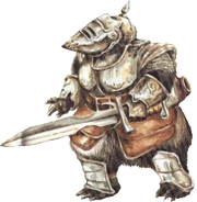 Rawnblade as depicted by Peter Standley in Tribes of Redwall Badgers